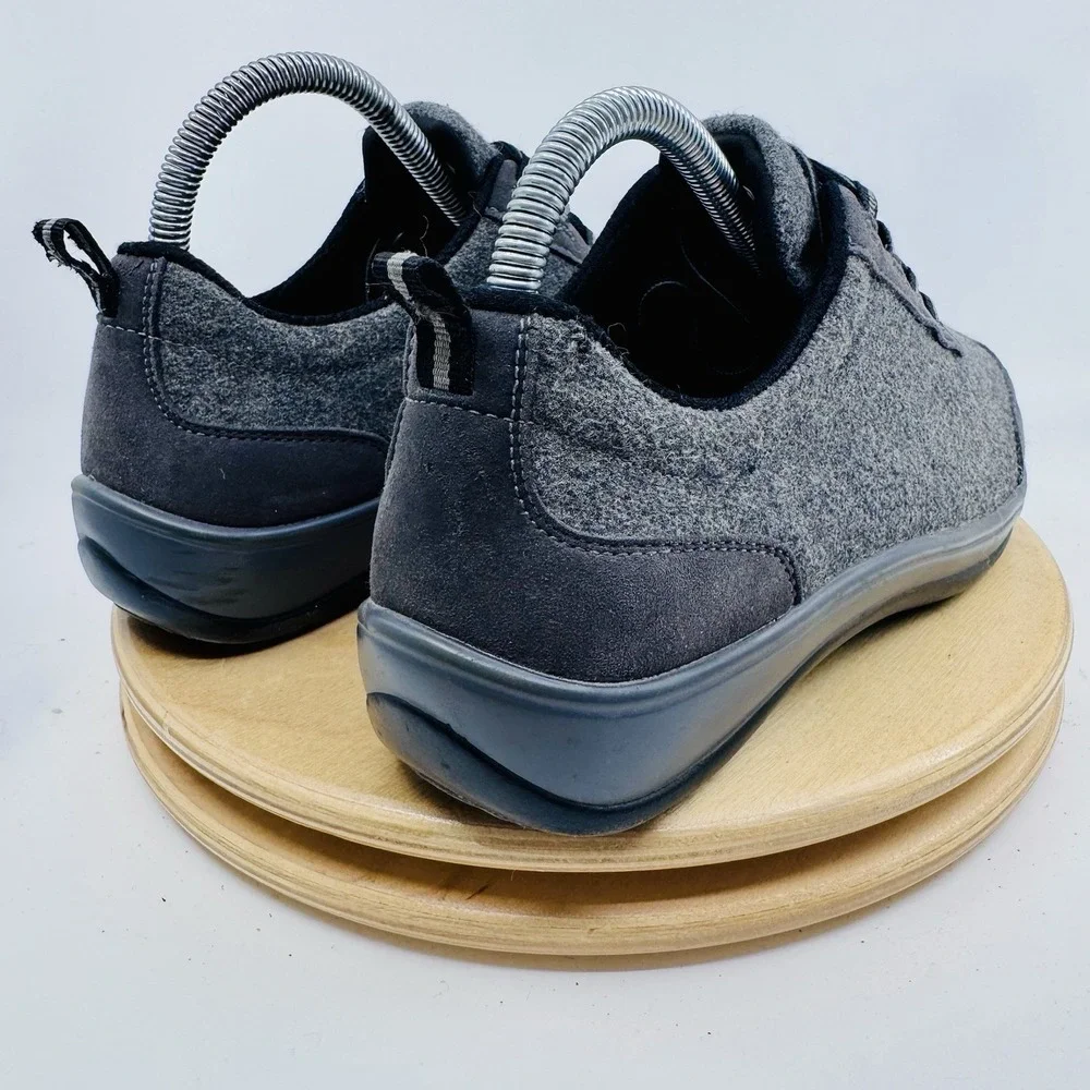 Orthofeet Sierra 711 Comfort Shoes Gray Wool Women's 7.5M Walking Shoes Ortho